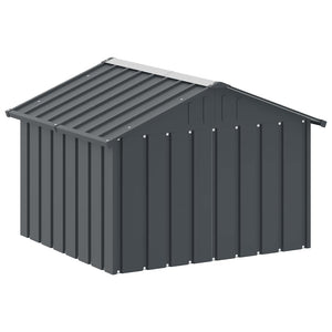 Hundehütte Anthrazit 116,5x103x81,5 cm Verzinkter Stahl