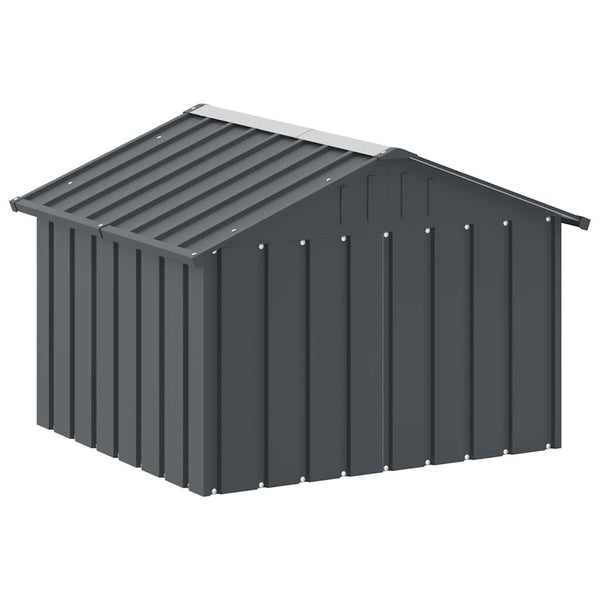 Hundehütte Anthrazit 116,5x103x81,5 cm Verzinkter Stahl