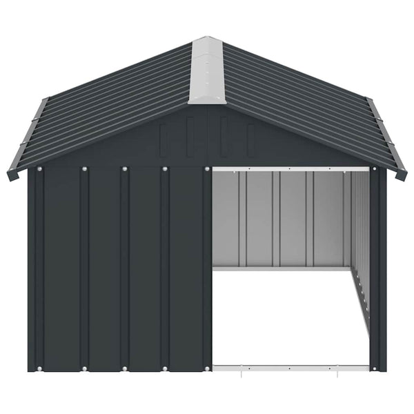 Hundehütte Anthrazit 116,5x153x81,5 cm Verzinkter Stahl