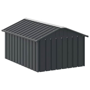 Hundehütte Anthrazit 116,5x153x81,5 cm Verzinkter Stahl