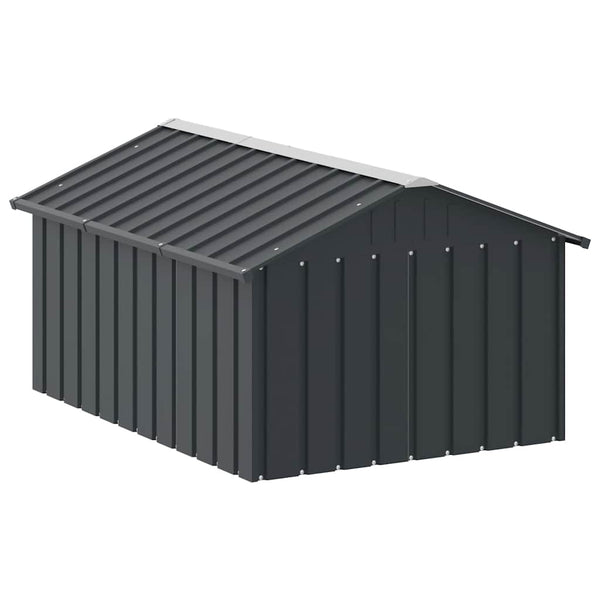 Hundehütte Anthrazit 116,5x153x81,5 cm Verzinkter Stahl