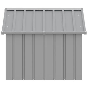 Hundehütte Grau 116,5x103x81,5 cm Verzinkter Stahl