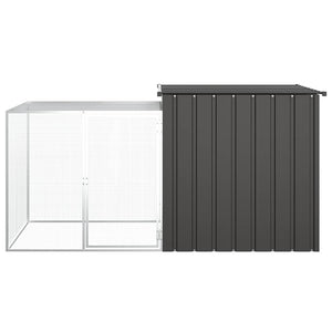 Hühnerkäfig Anthrazit 200x91x100 cm Verzinkter Stahl