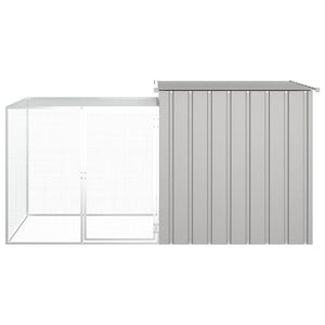 Hühnerkäfig Grau 200x91x100 cm Verzinkter Stahl