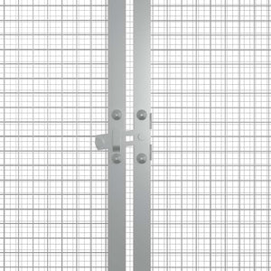 Hühnerkäfig Grau 200x91x100 cm Verzinkter Stahl