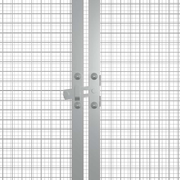 Hühnerkäfig Grau 200x91x100 cm Verzinkter Stahl
