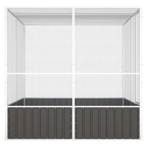 Vogelkäfig Anthrazit 213,5x217,5x211,5 cm Verzinkter Stahl