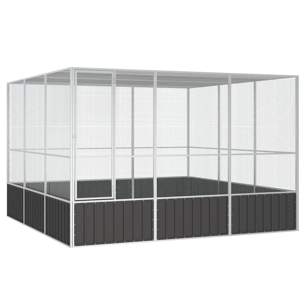 Vogelkäfig Anthrazit 302,5x324,5x211,5 cm Verzinkter Stahl