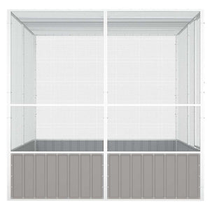 Vogelkäfig Grau 213,5x217,5x211,5 cm Verzinkter Stahl
