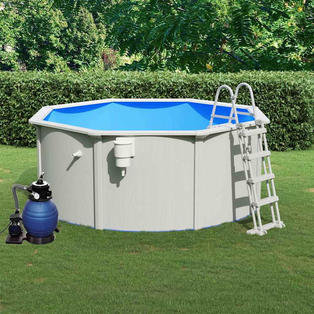 Pool mit Sandfilterpumpe und Leiter 300x120 cm