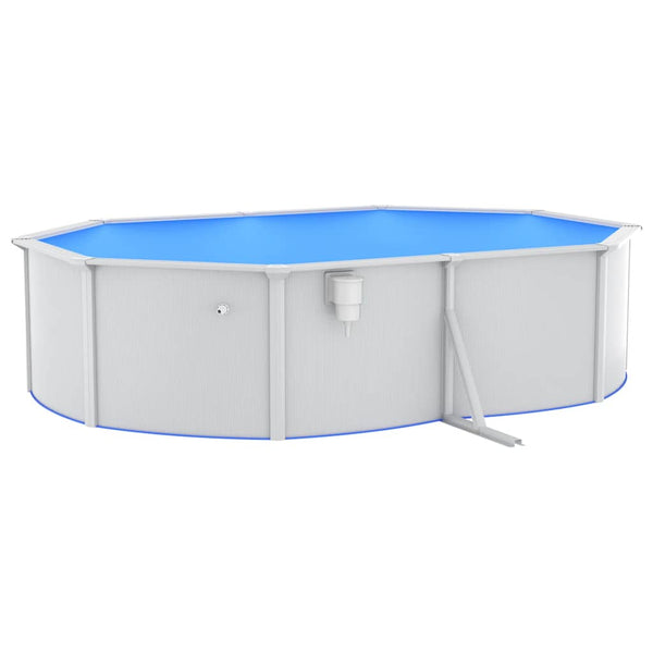 Pool mit Sandfilterpumpe und Leiter 490x360x120 cm