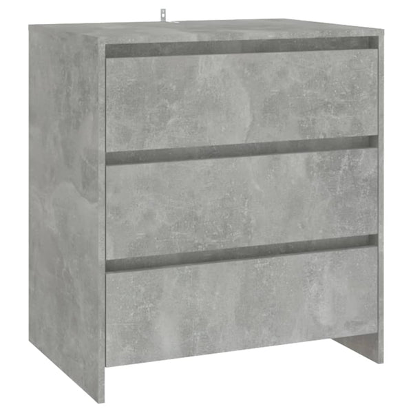 3-tlg. Sideboard Betongrau Holzwerkstoff