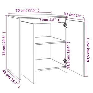 3-tlg. Sideboard Betongrau Holzwerkstoff