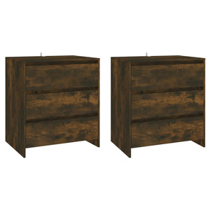 vidaXL Ensemble de 3 buffets décor chêne fumé en bois d'ingénierie