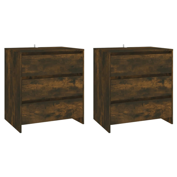 vidaXL Ensemble de 3 buffets décor chêne fumé en bois d'ingénierie
