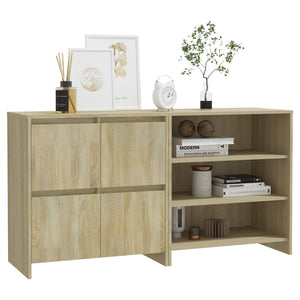 vidaXL Enfilade 2 pcs Chêne Sonoma Aggloméré