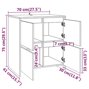vidaXL Enfilade 2 pcs Chêne Sonoma Aggloméré