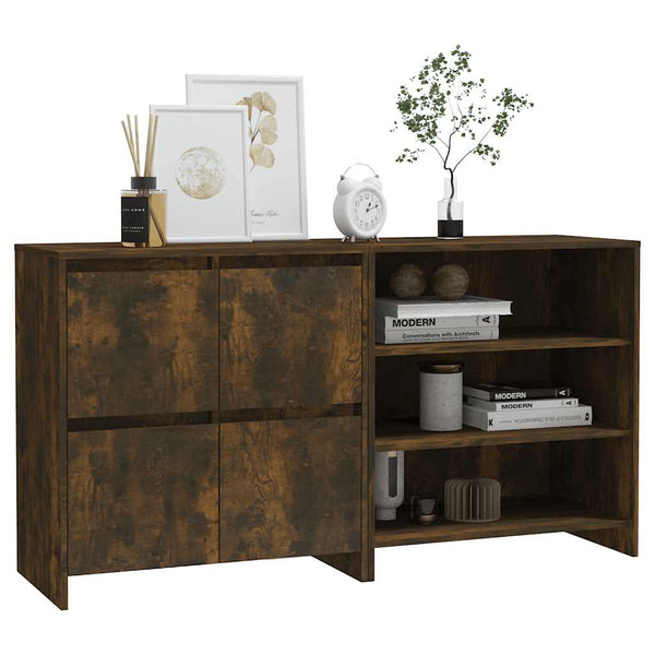 2-tlg. Sideboard Räuchereiche Holzwerkstoff