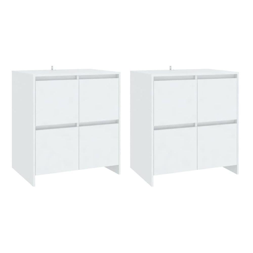 Sideboards 2 Stk. Weiß 70x41x75 cm Holzwerkstoff