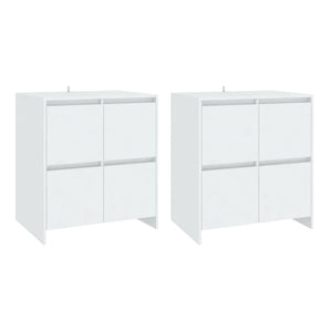 Sideboards 2 Stk. Weiß 70x41x75 cm Holzwerkstoff