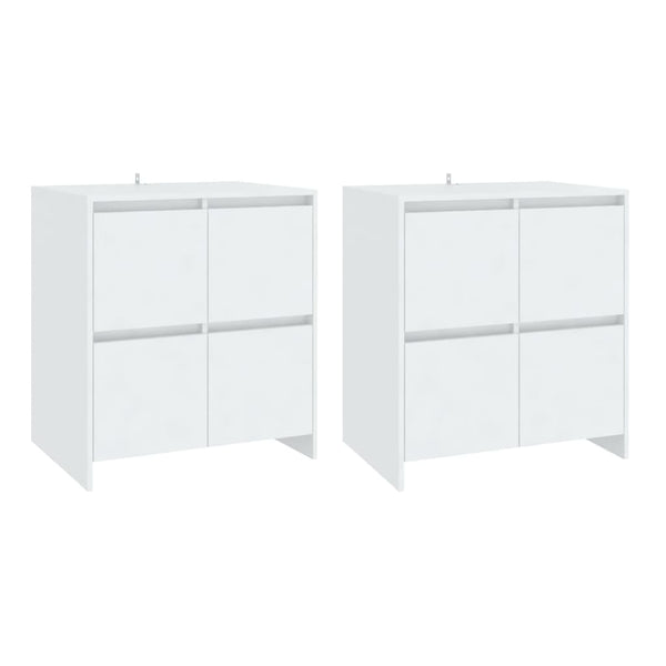Sideboards 2 Stk. Weiß 70x41x75 cm Holzwerkstoff