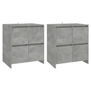 Sideboards 2 Stk. Betongrau 70x41x75 cm Holzwerkstoff