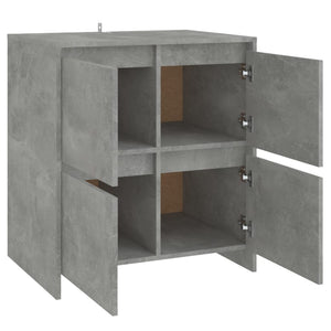 Sideboards 2 Stk. Betongrau 70x41x75 cm Holzwerkstoff