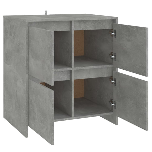 Sideboards 2 Stk. Betongrau 70x41x75 cm Holzwerkstoff