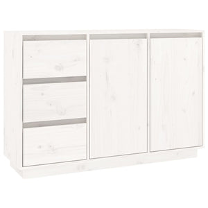Weißes Kiefer Massivholz Sideboard 111 cm
