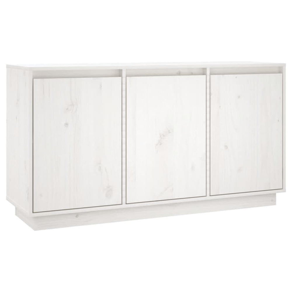 vidaXL Sideboard White 111x34x60 cm Solid Pine Wood