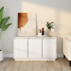 Weißes Sideboard 111 cm Kiefer Massivholz