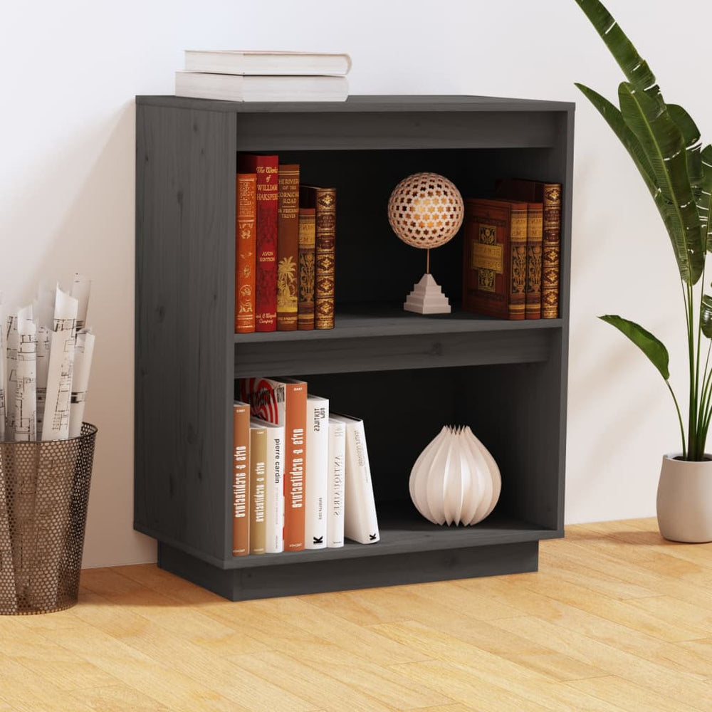 vidaXL Sideboard Grey 60x34x75 cm Solid Pine Wood