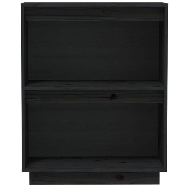 Schwarzer Beistellschrank Kiefer Massivholz 60x75cm