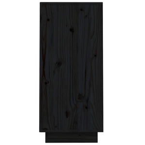Schwarzer Beistellschrank Kiefer Massivholz 60x75cm