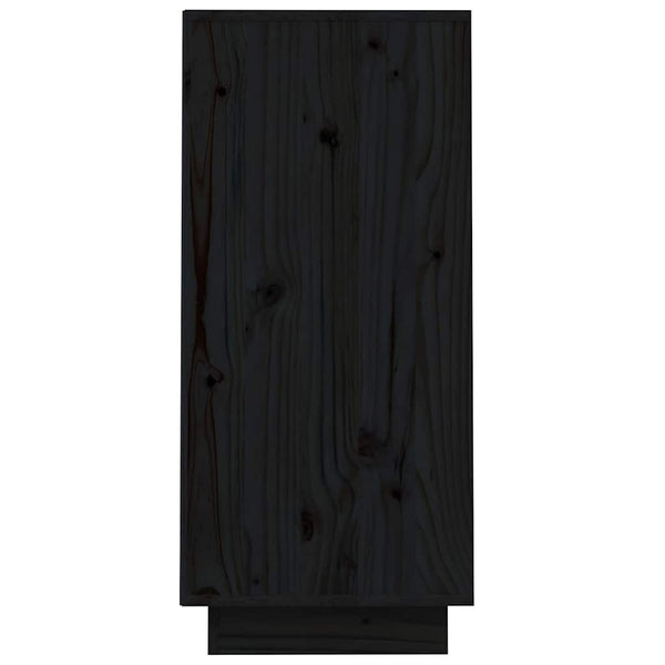 Schwarzer Beistellschrank Kiefer Massivholz 60x75cm