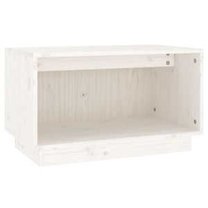 Weißer TV-Schrank Kiefer Massivholz 60x35x35 cm