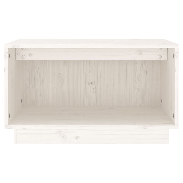 Weißer TV-Schrank Kiefer Massivholz 60x35x35 cm