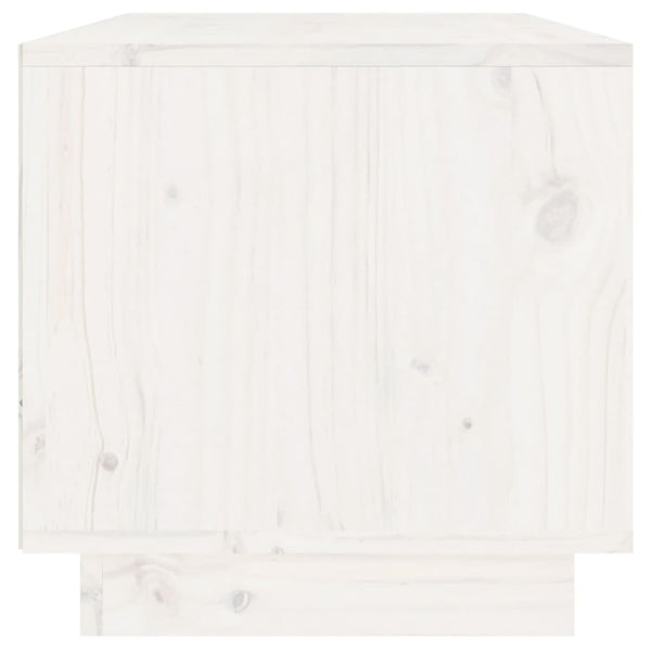 Weißer TV-Schrank Kiefer Massivholz 60x35x35 cm