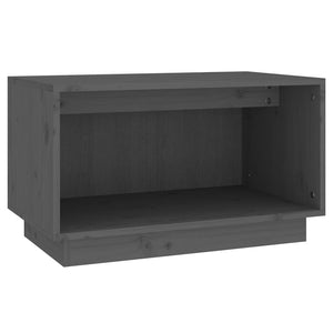 Grauer TV-Schrank Kiefer Massivholz 60 cm