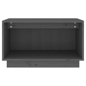 Grauer TV-Schrank Kiefer Massivholz 60 cm