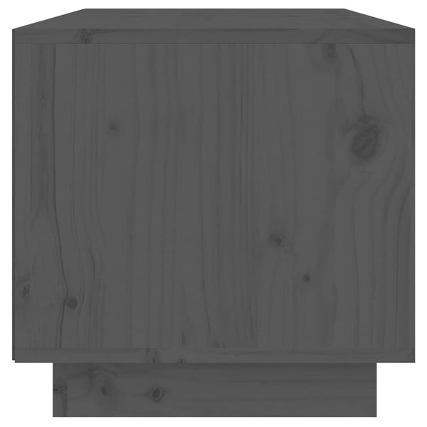 Grauer TV-Schrank Kiefer Massivholz 60 cm