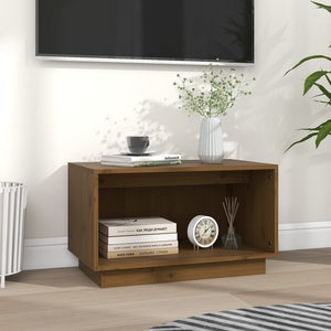 TV-Schrank Honigbraun Kiefer Massivholz 60 cm