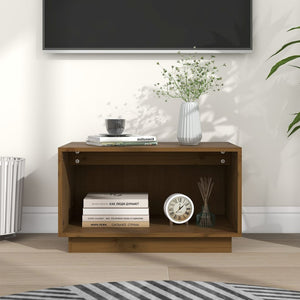 TV-Schrank Honigbraun Kiefer Massivholz 60 cm