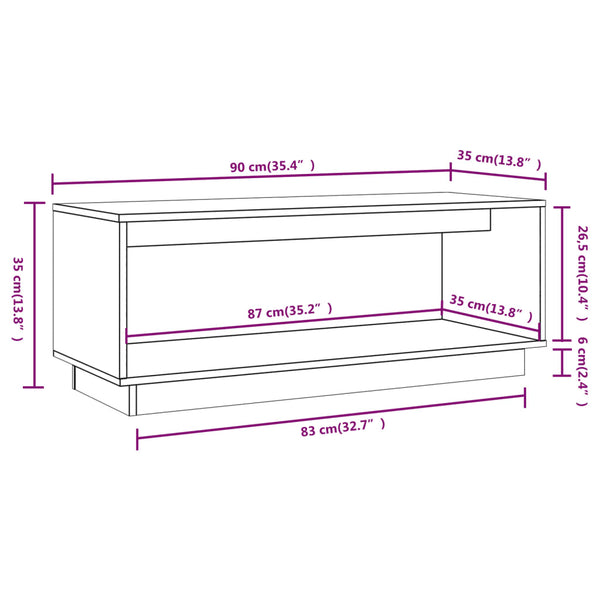 TV-Schrank Kiefer Massivholz 90 cm