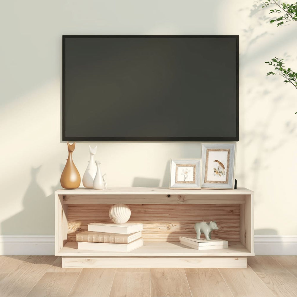 vidaXL TV Cabinet 90x35x35 cm Solid Pine Wood