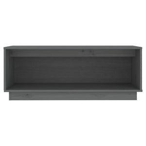 Grauer TV-Schrank 90cm Kiefer Massivholz