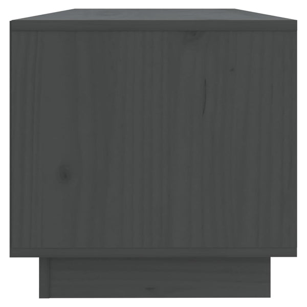 Grauer TV-Schrank 90cm Kiefer Massivholz