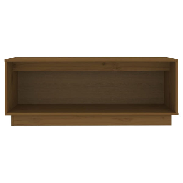 TV-Schrank Honigbraun, Kiefer Massivholz, 90 cm
