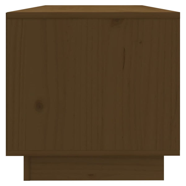 TV-Schrank Honigbraun, Kiefer Massivholz, 90 cm