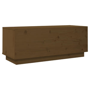 TV-Schrank Honigbraun, Kiefer Massivholz, 90 cm